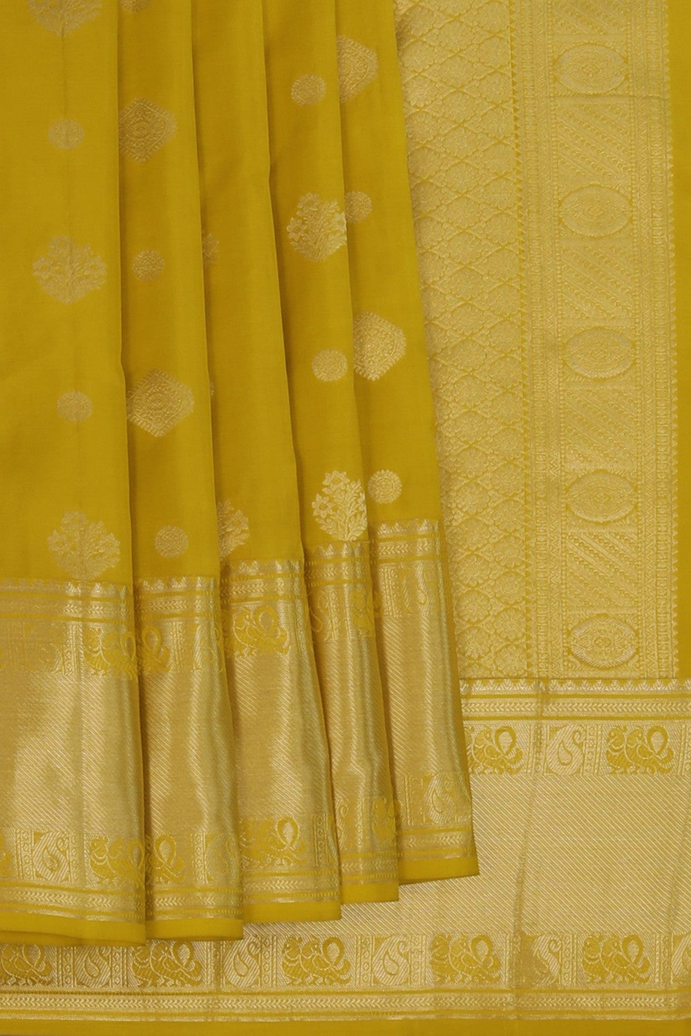 Image of Spring Green South Silk Saree